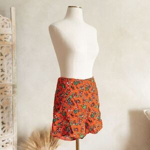 Topshop‎ Ditsy High-Waisted Floral Shorts size 8